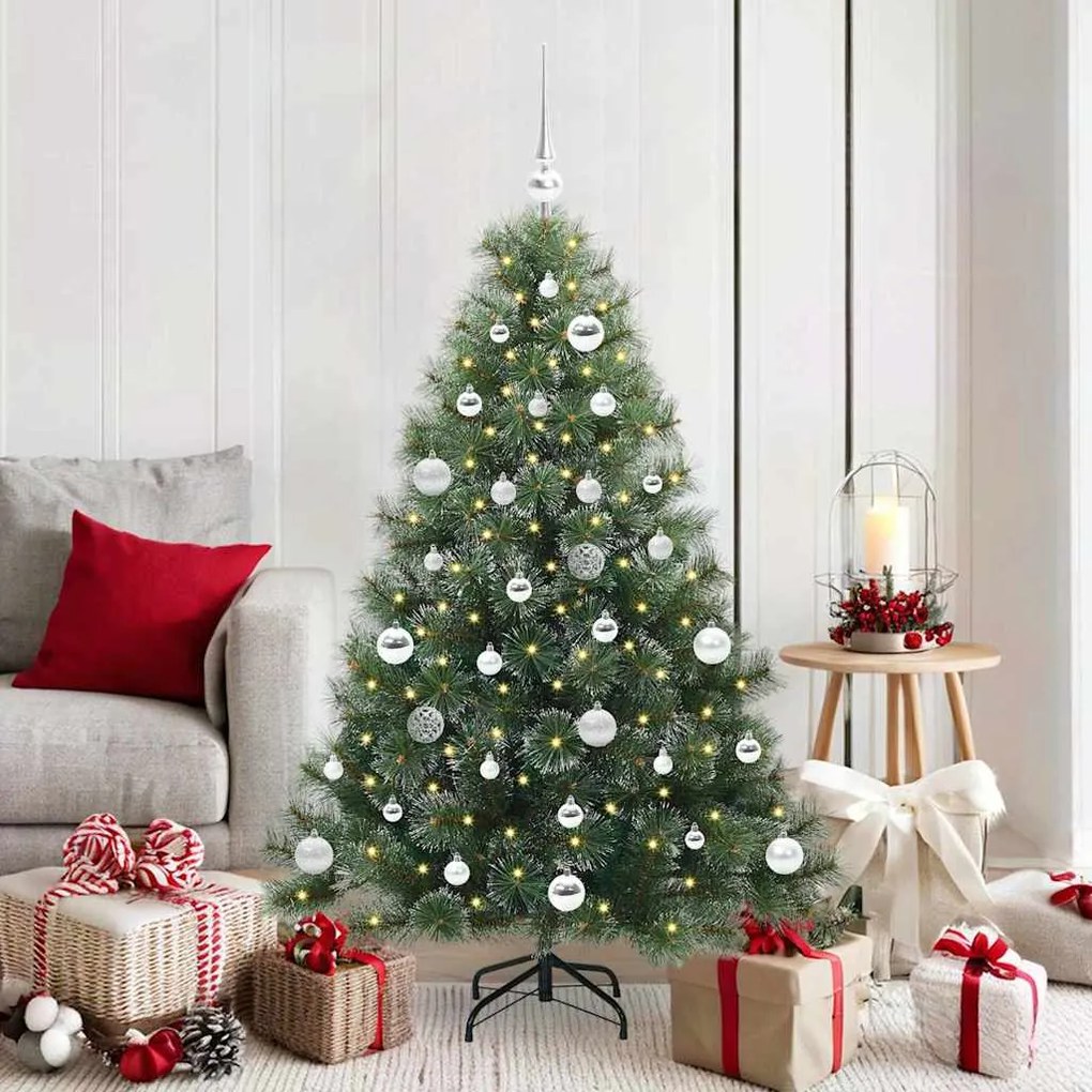 vidaXL Árvore de Natal Artificial com 150 LEDs Verde 150 cm PE e PVC