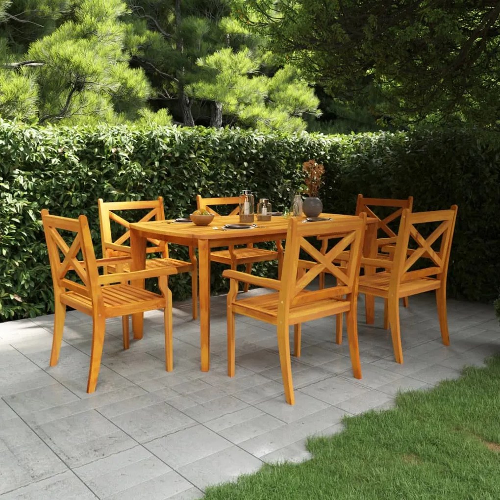 310303 vidaXL Mesa de jardim 160x90x75 cm madeira de acácia maciça