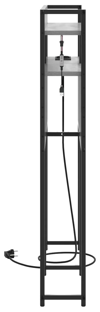 Cabeceira de armazenamento Cinza sonoma 80 cm