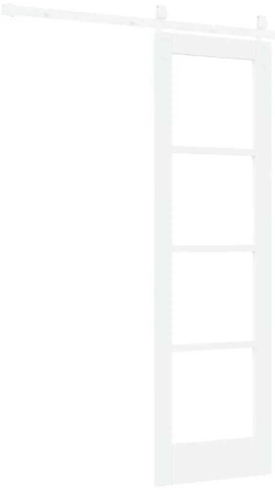 Conjunto de Porta Deslizante VidaXL com Hardware Branca 61x198,5 cm Ma