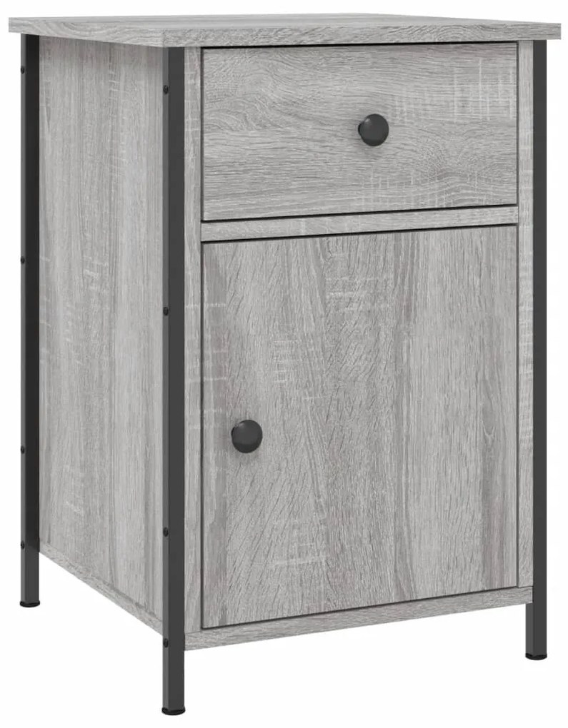 Mesas cabeceira 2 pcs 40x42x60cm deriv. madeira cinzento sonoma