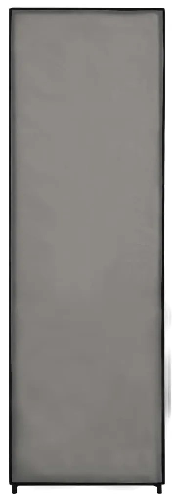 Roupeiro 87x49x159 cm tecido cinzento
