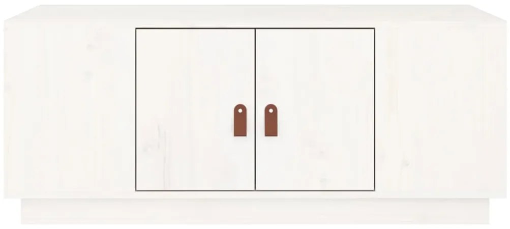Mesa de centro 100x50x41 cm pinho maciço branco