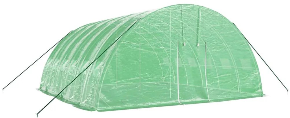Estufa com estrutura de aço 36 m² 6x6x2,85 m verde