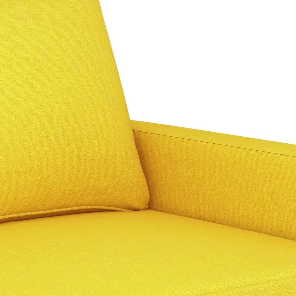 Sofá de 2 lugares 120 cm tecido amarelo-claro