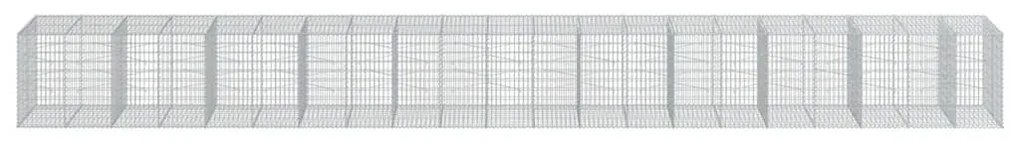 Cesto gabião com cobertura 1050x100x100 cm ferro galvanizado