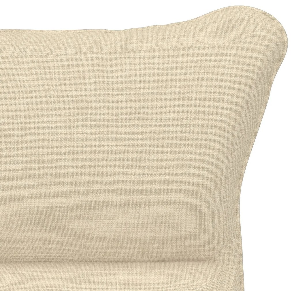 Cadeira Relaxante vidaXL em Tecido Creme