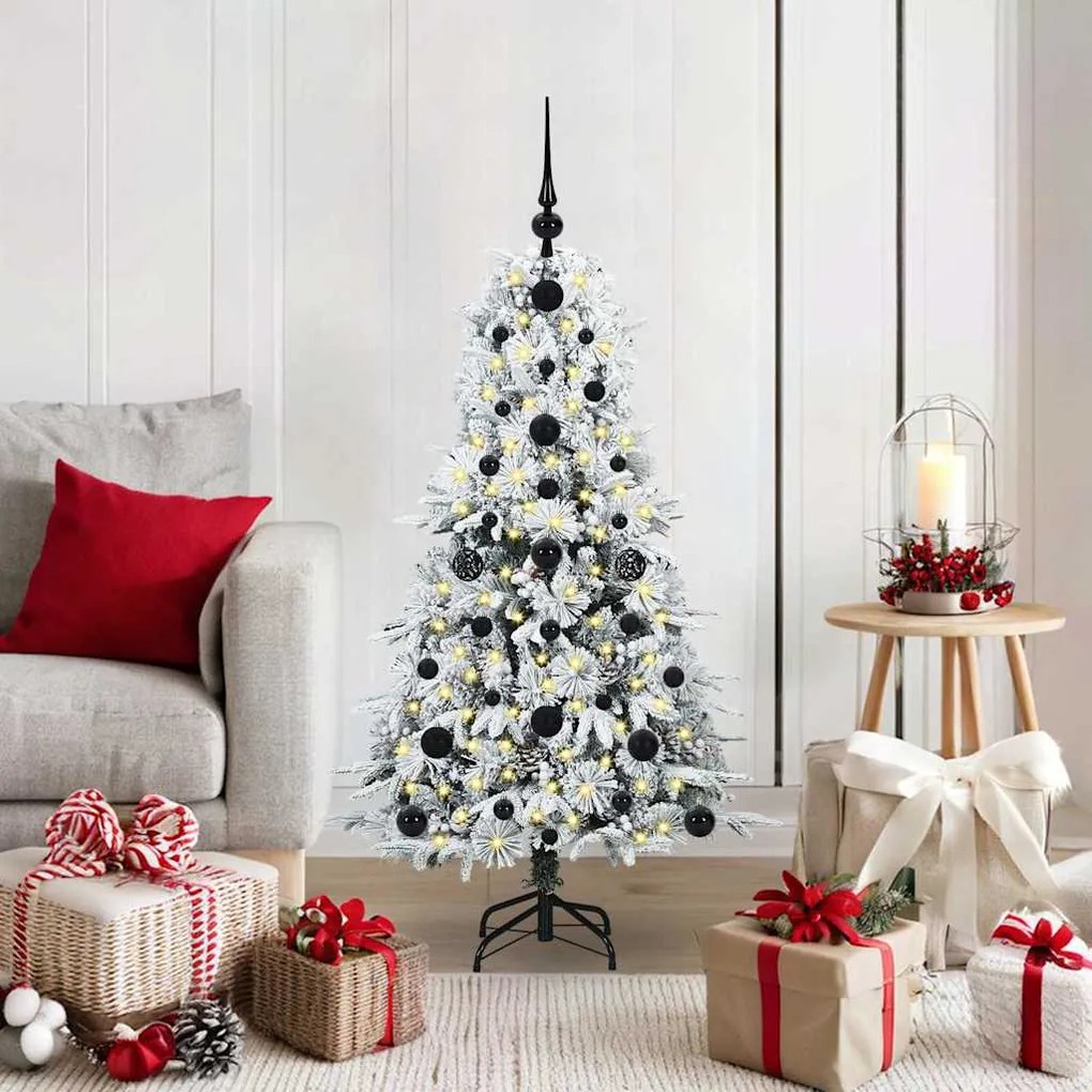 vidaXL Árvore de Natal Articulada Artificial Branco 120 cm PE e PVC