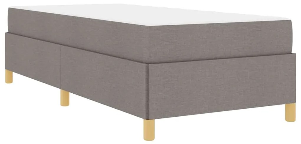 Cama Box Outros Taupe e Branco 90 x 190 cm tecido
