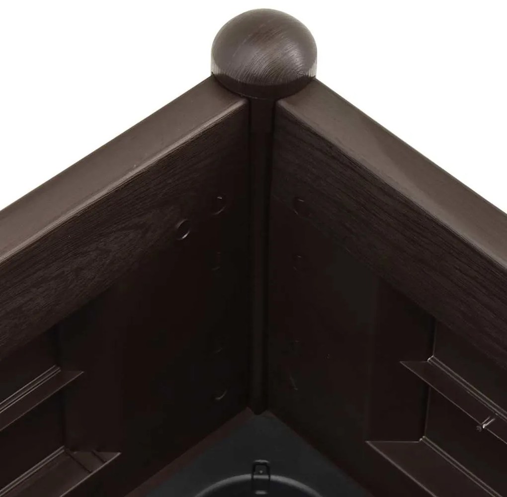 Canteiro elevado para jardim PP 100x43x35 cm moca
