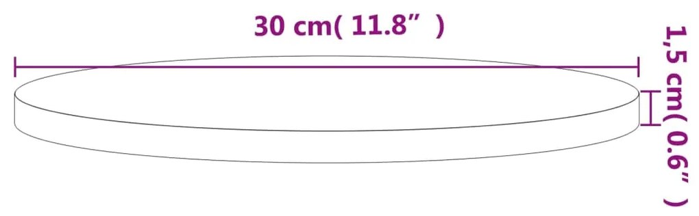 Tampo de mesa redondo Ø30x1,5 cm madeira de faia maciça