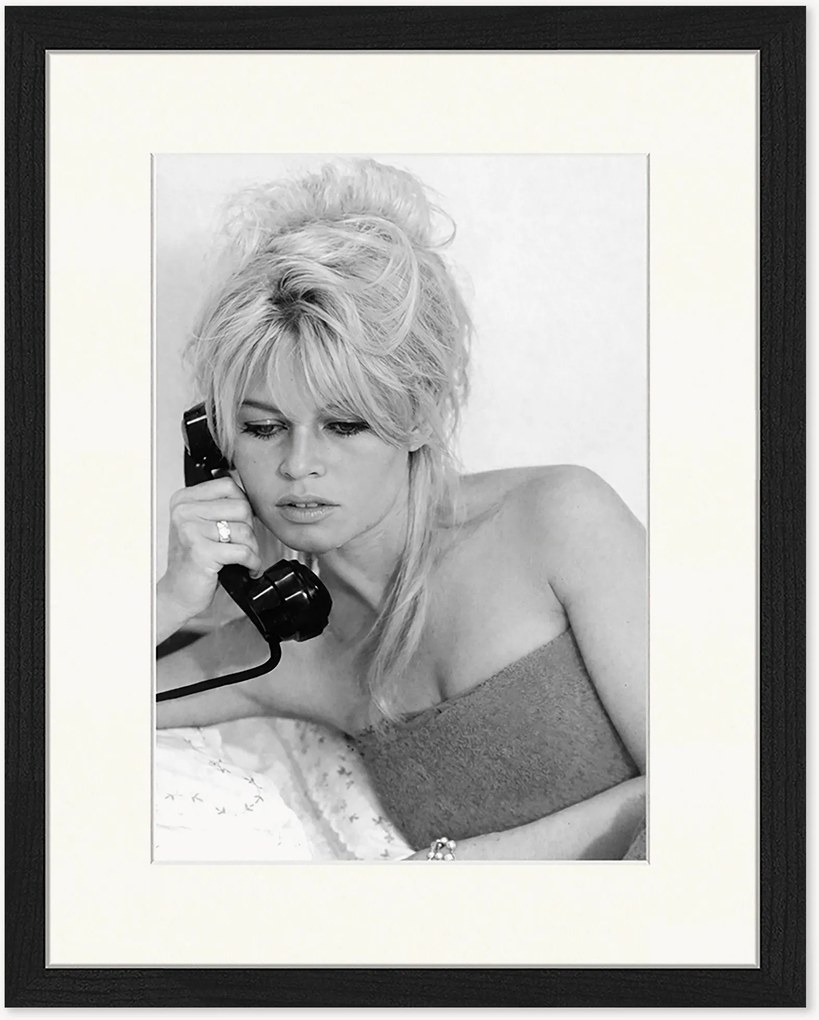 Fotografia emoldurada artesanal Brigitte on The Phone