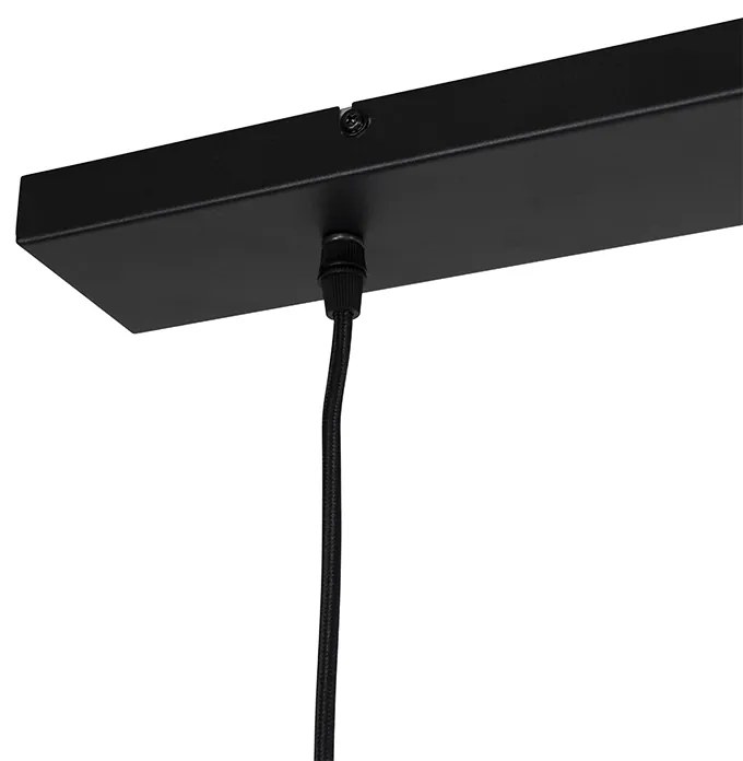 Candeeiro de suspensão industrial preto com dourado 2 luzes - Magnax