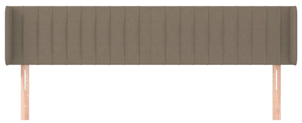 Cabeceira cama abas tecido 163x16x78/88 cm cinzento-acastanhado