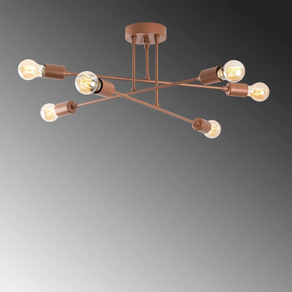 Candeeiro de Teto Fleur – Cobre – 66 x 66 cm