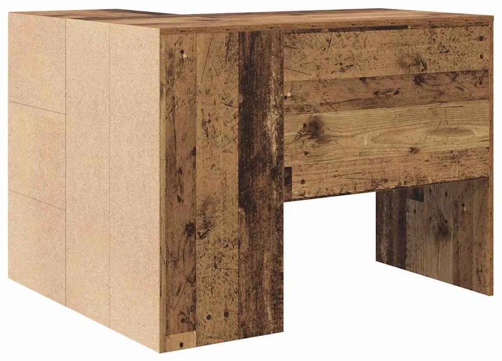 Escrivaninha de Canto Madeira Antiga 102x88x75 cm Madeira Engenheirada
