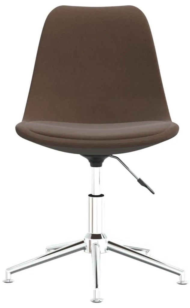 Cadeiras de jantar giratórias 2 pcs tecido castanho