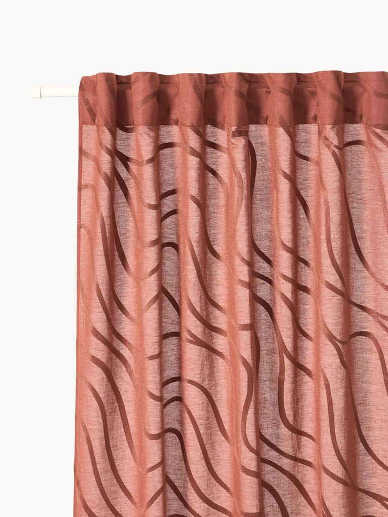 Cortinas semitransparente com multi-banda Lidia, conjunto de 2