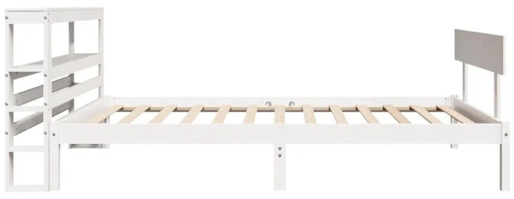 Cama sem colchão 90x190 cm madeira de pinho maciça branco