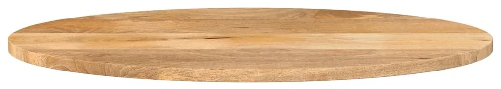 Tampo de mesa oval 80x40x3,8 cm madeira de mangueira maciça