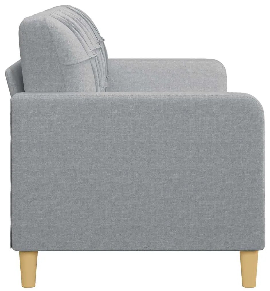 Sofá de 3 lugares 180 cm tecido cinza-claro