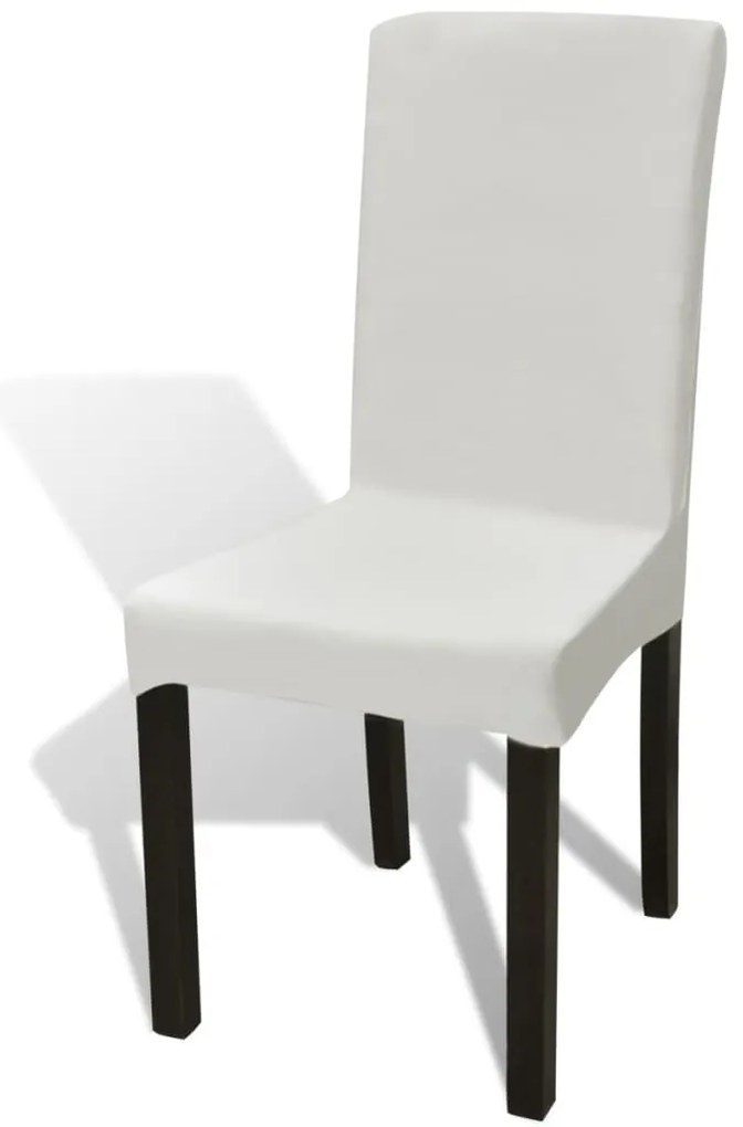 vidaXL 6 pcs capas extensíveis para cadeiras cor creme