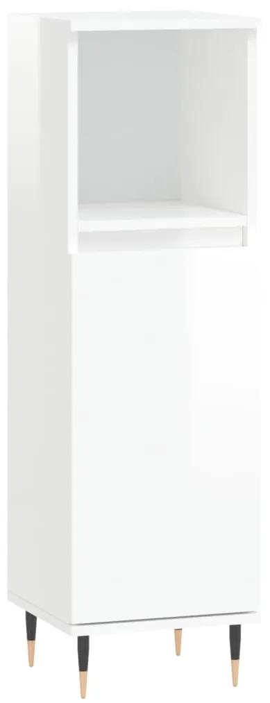 Conjunto de Móveis Eloa para Casa de Banho - Branco Brilhante - Design