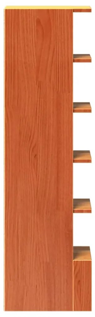 Sapateira 28x30x104 cm madeira de pinho maciça castanho cera