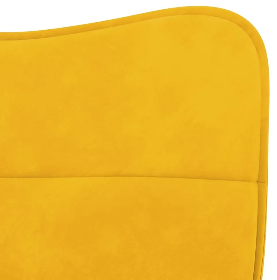 Cadeiras de jantar 2 pcs veludo amarelo