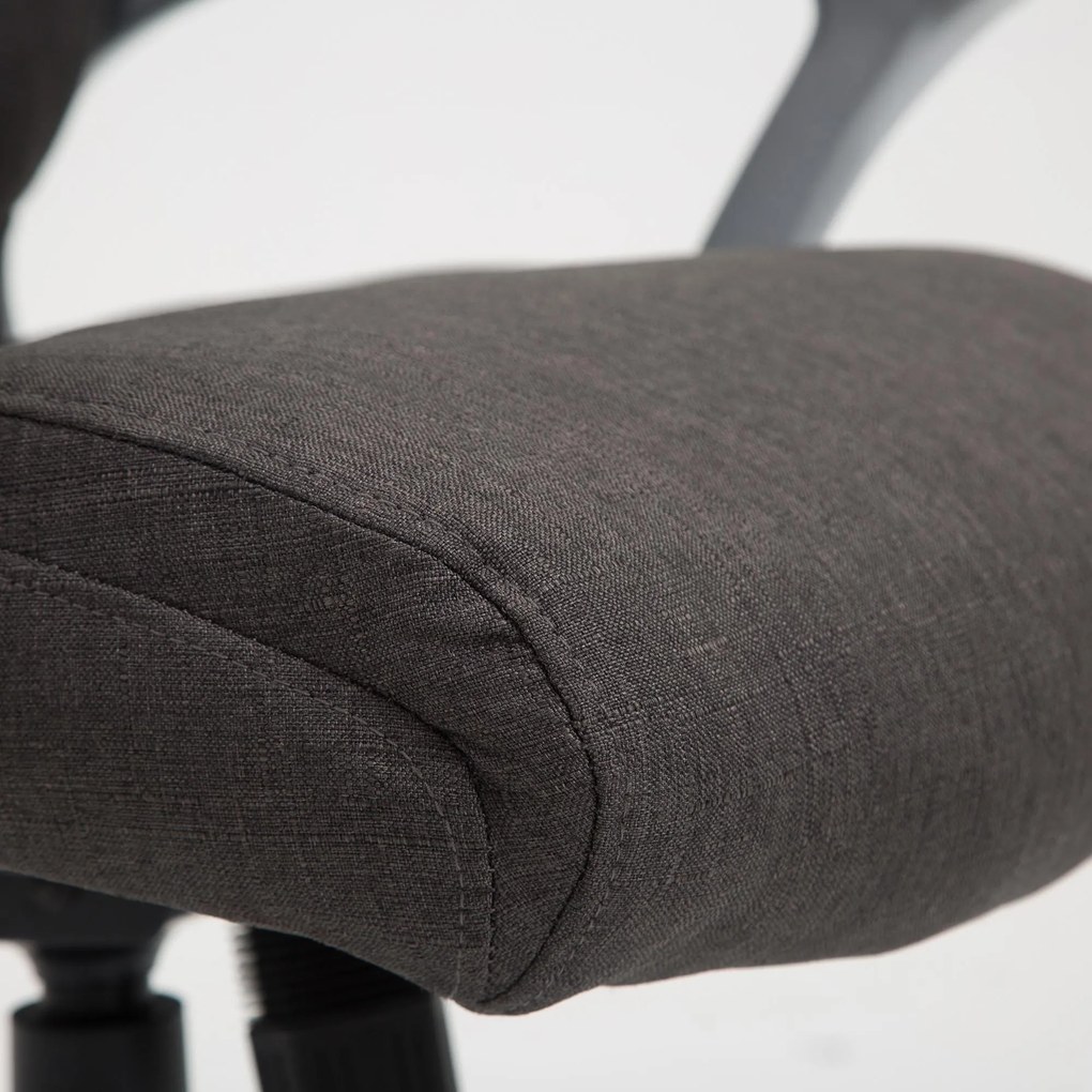 Cadeira de escritório Texas Tecido Cinza Escuro