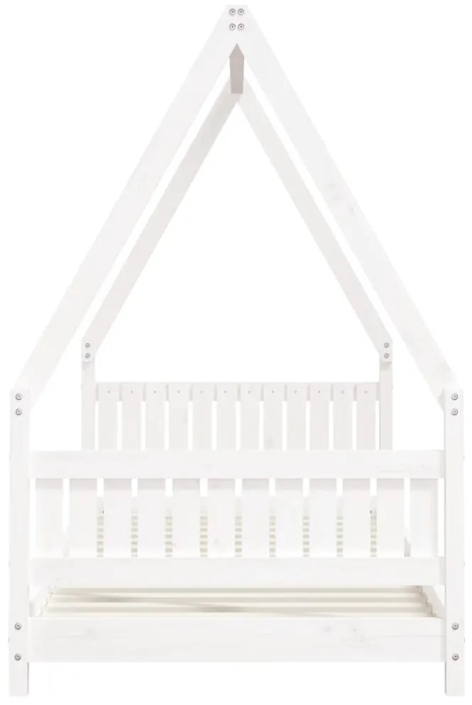 Estrutura de cama infantil 90x200 cm pinho maciço branco
