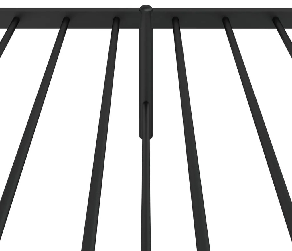 Estrutura de cama com cabeceira 90x190 cm metal preto