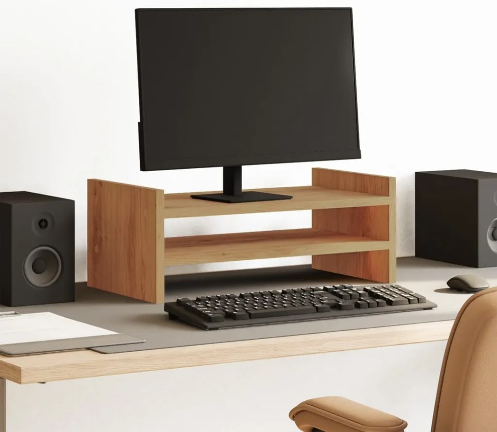 vidaXL Suporte monitor 50x27x20cm derivados madeira carvalho artisiano