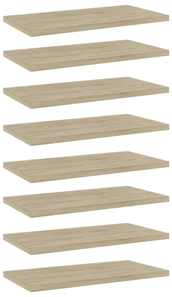 vidaXL Prateleiras estante 8pcs 40x20x1,5cm contraplacado cor carvalho