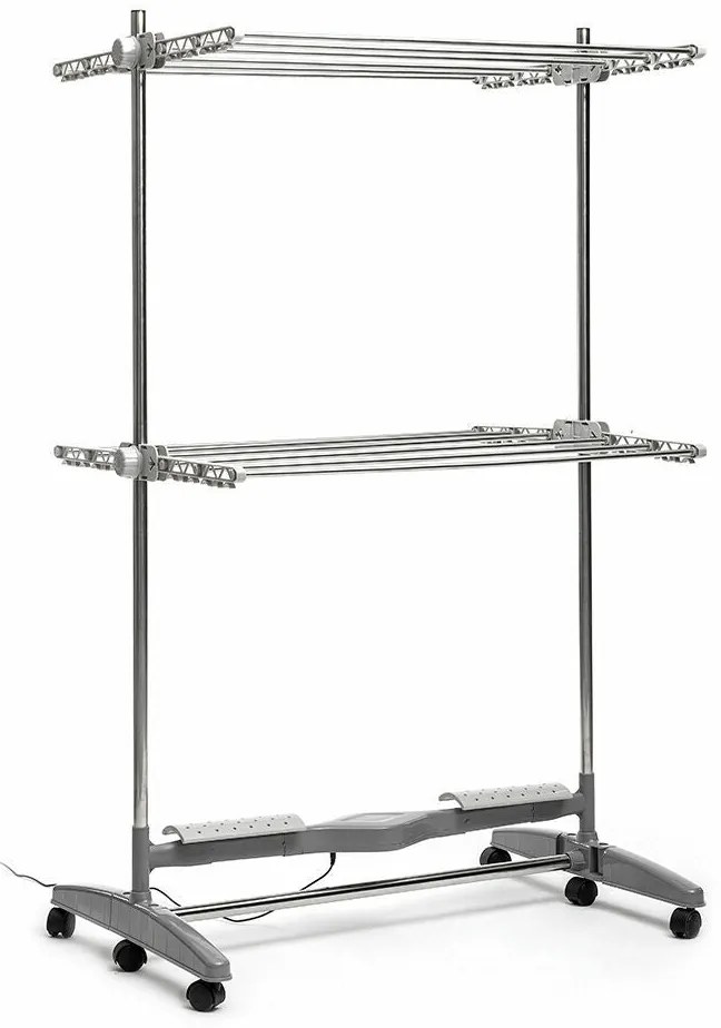 Estendal de Roupa Elétrico Dobrável com Fluxo de ar Natural Dryllon InnovaGoods 24 W 12 Barras