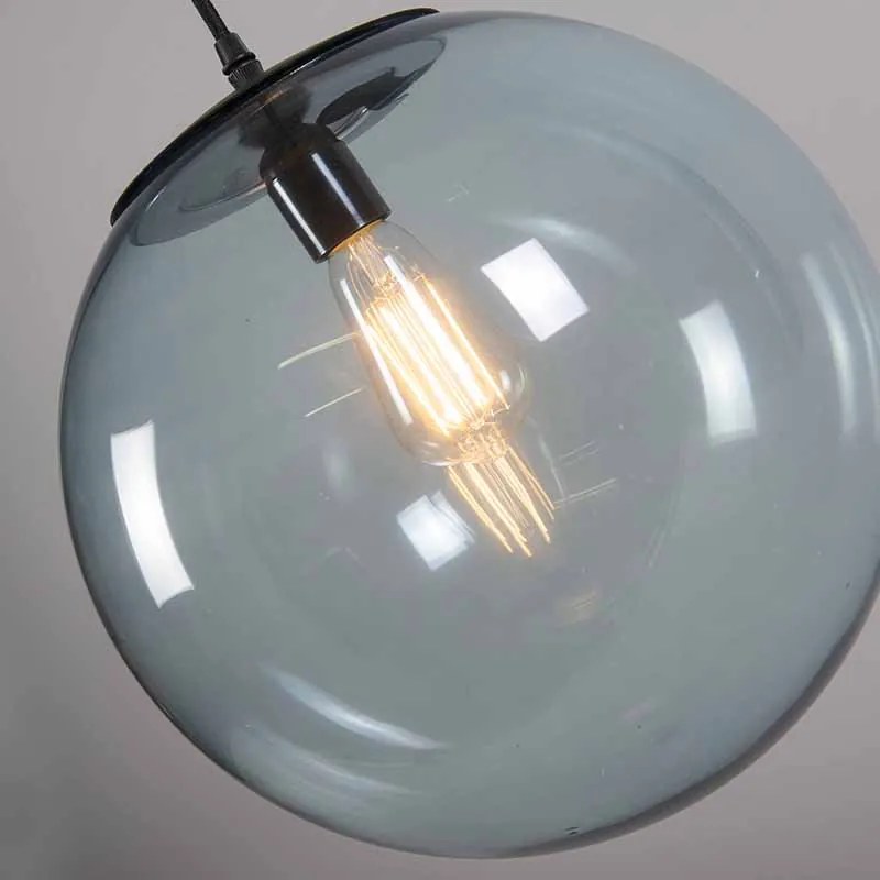 Candeeiro de suspensão Art Deco Cinza 35 cm - Pallon Moderno,Art Deco,Design