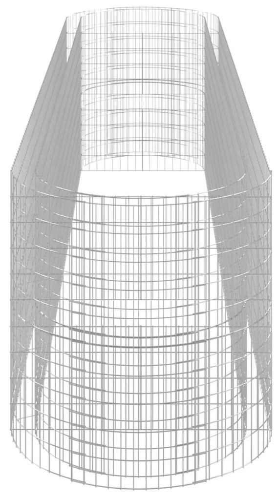 Canteiro elevado/cesto gabião 500x100x100 cm ferro galvanizado