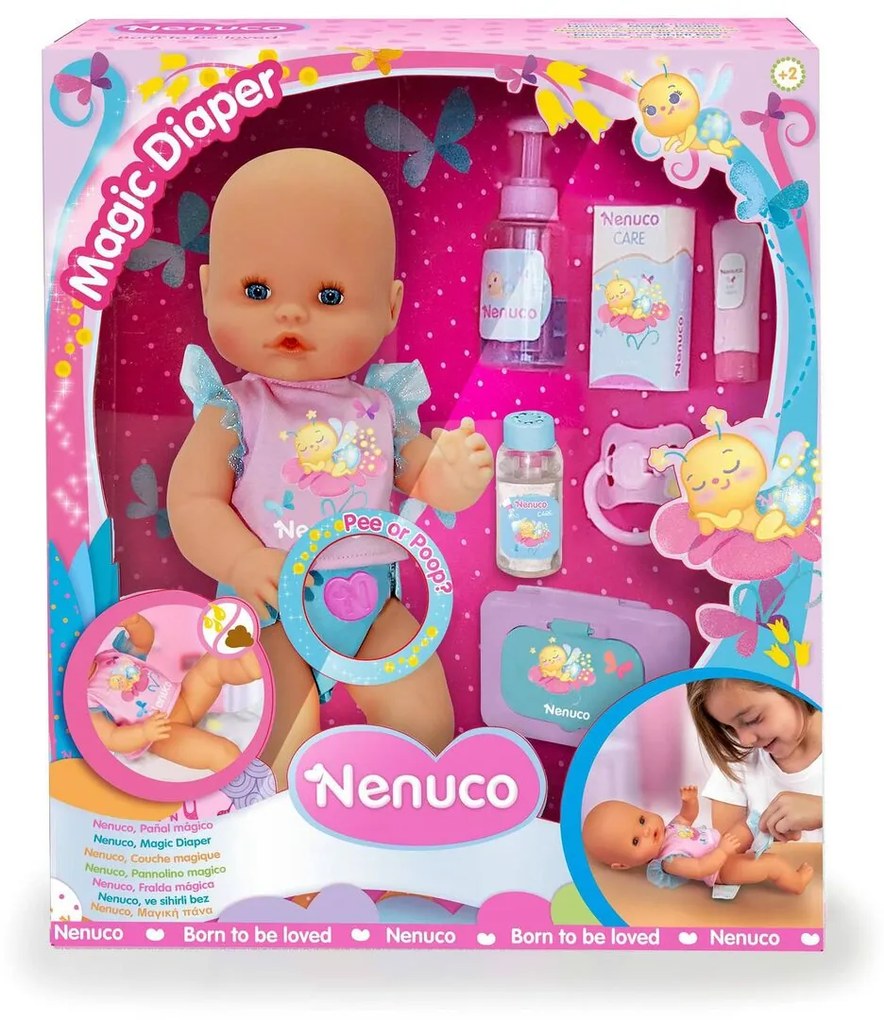 Boneco Bebé Nenuco Magic Diaper 35 cm
