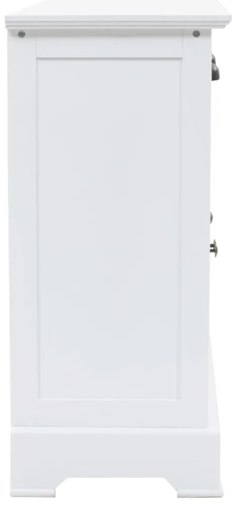 Aparador com 3 portas em MDF e madeira de pinho 105x35x77,5 cm