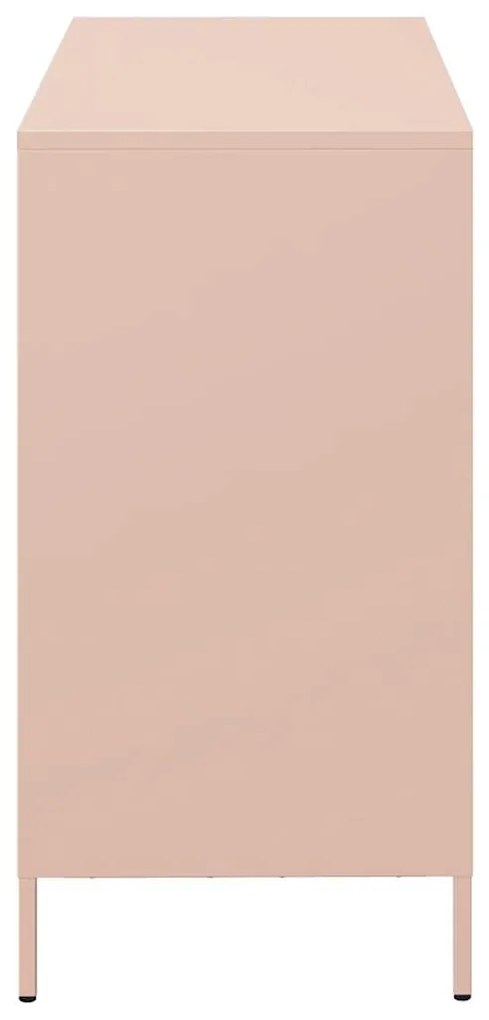 Aparador 101,5x39x73,5 cm aço laminado a frio rosa
