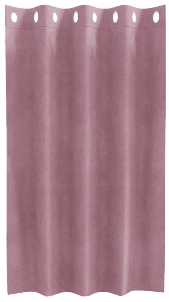 Cortinas Blackout vidaXL com Ilhós 2 pcs Veludo Rosa Escuro