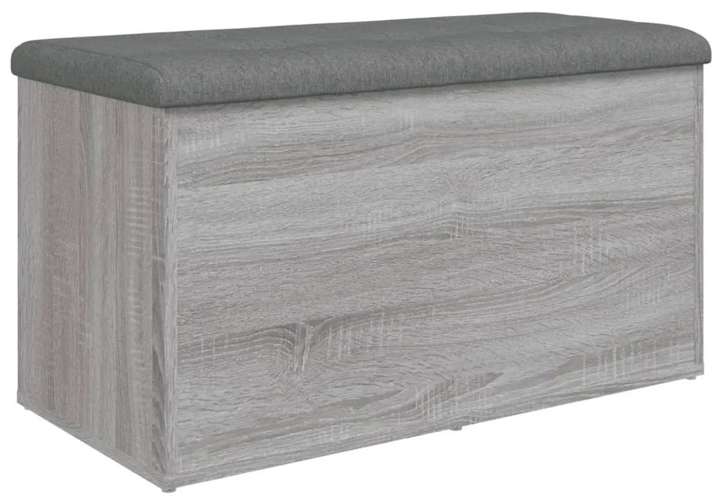 Banco de arrumação 82x42x45cm derivados madeira cinzento sonoma