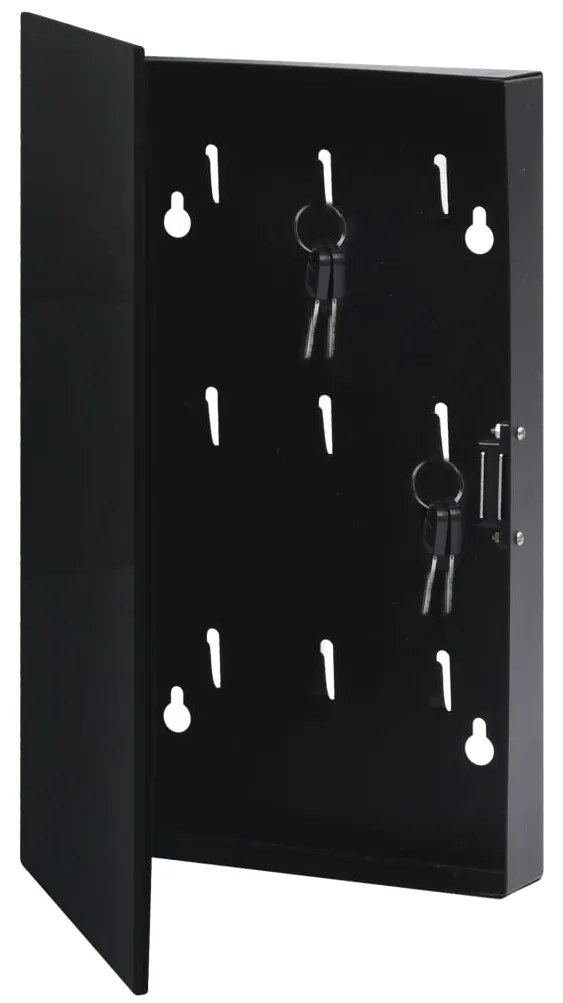 Chaveiro com quadro magnético 30x20x4 cm preto