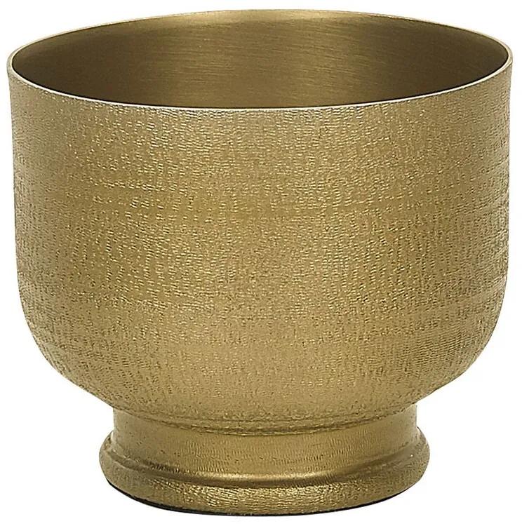 Vaso decorativo em alumínio dourado BELBES Beliani