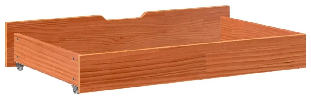 Gavetas para cama 2 pcs 90x55x17 cm pinho maciço castanho-mel