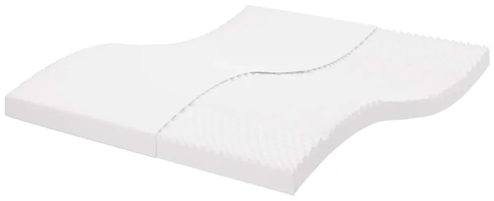 Colchão de espuma 160x220 cm 7 zonas dureza 20 ILD branco