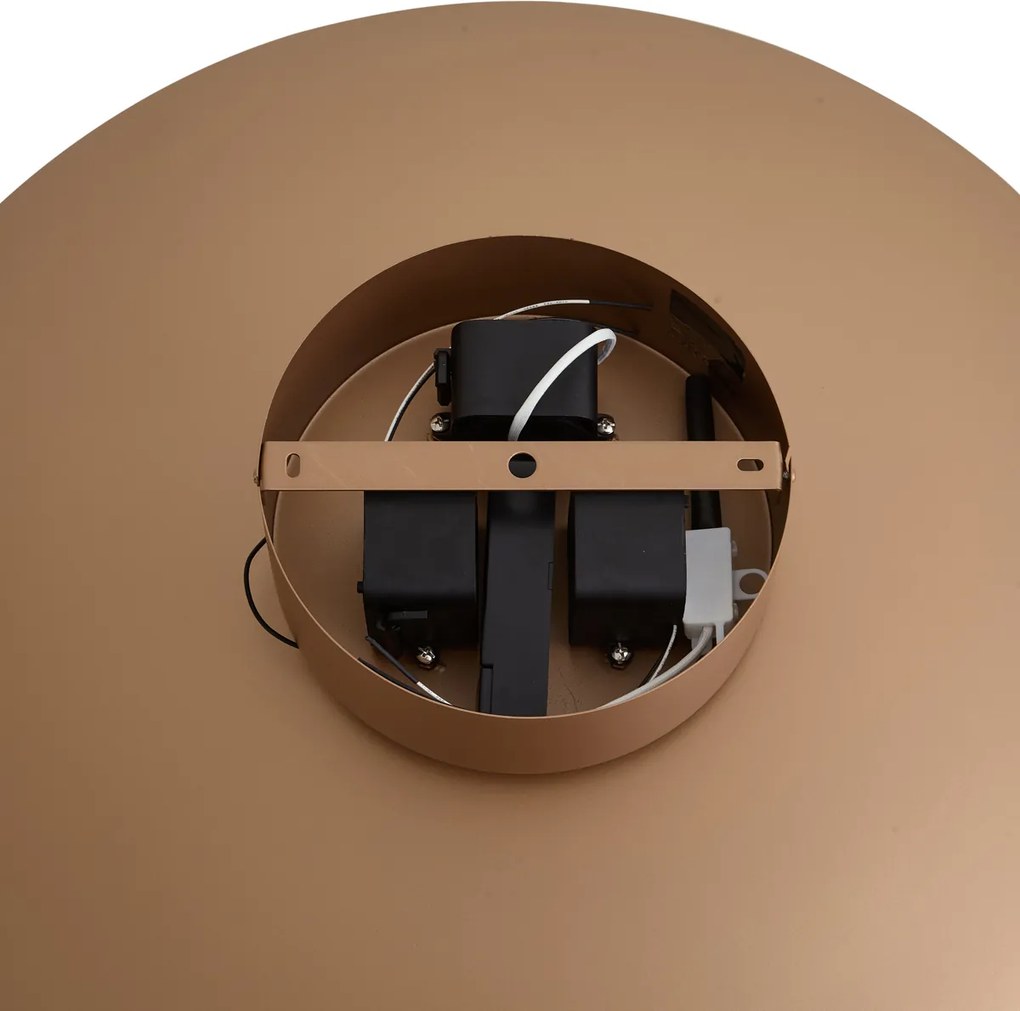 Candeeiro Suspenso Moderno Bronze com Madeira de Nogueira Incl. LED Regulável - Smith