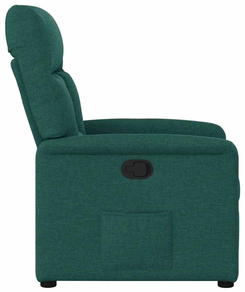 Poltrona reclinável tecido verde-escuro