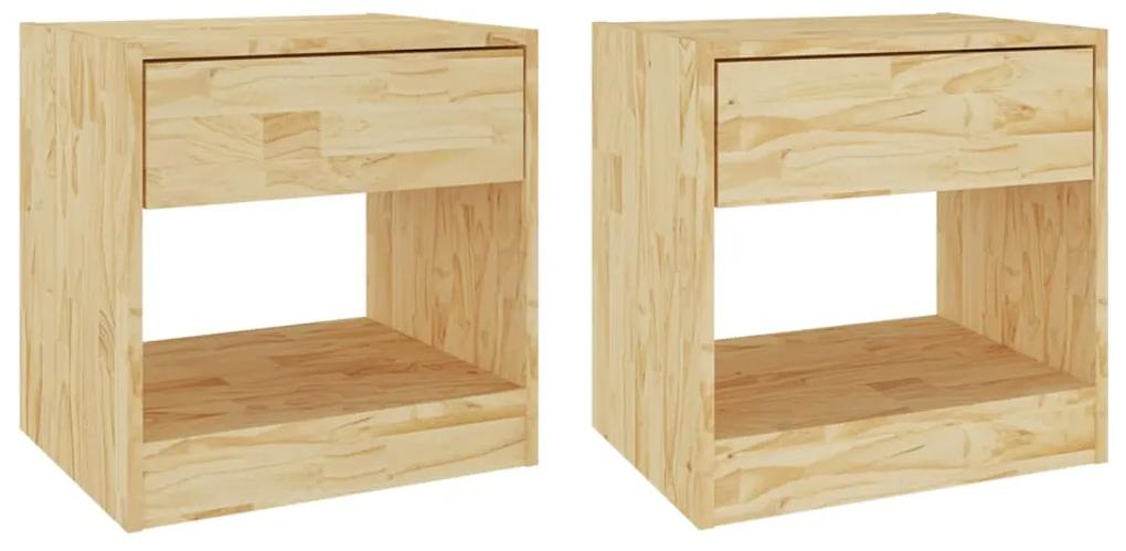 Mesas de cabeceira 2 pcs 40x31x40 cm madeira de pinho maciça