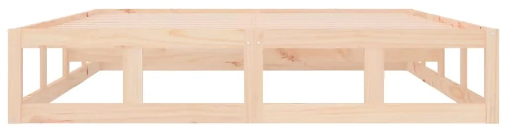 Estrutura de cama casal 135x190 cm madeira maciça